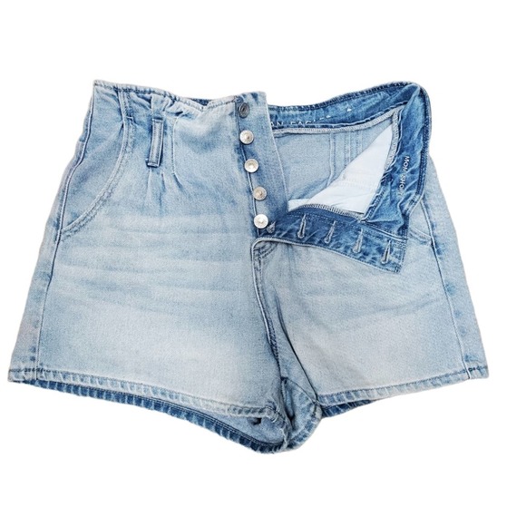 American Eagle Outfitters Light Blue High Waist Shorts - Picture 2 of 4